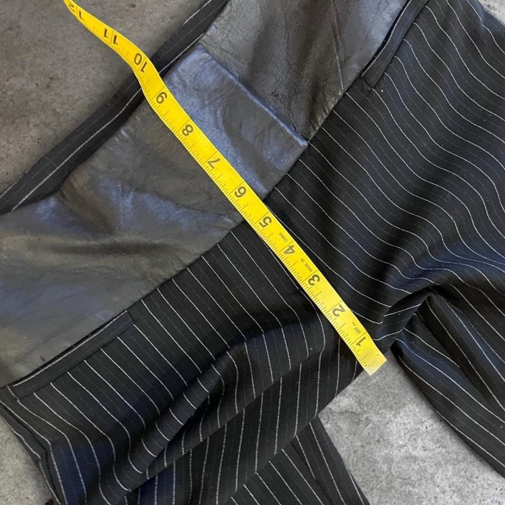 y2k black and white low rise‎ pink striped flare bootcut pants size 2 - Picture 6 of 8